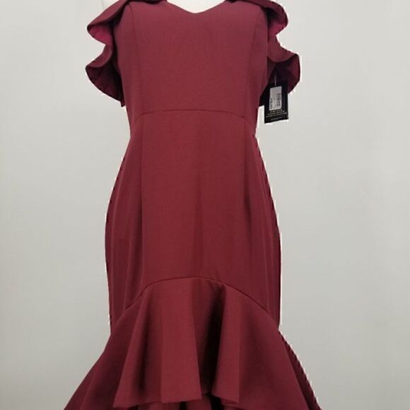 Jarlo Mina High Low Ruffle Maxi Prom Dress 6 - Picture 14 of 16